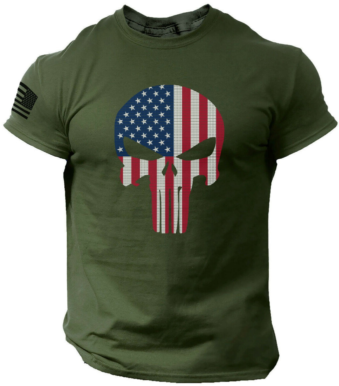 Patriotic Flag USA Skull T-Shirt