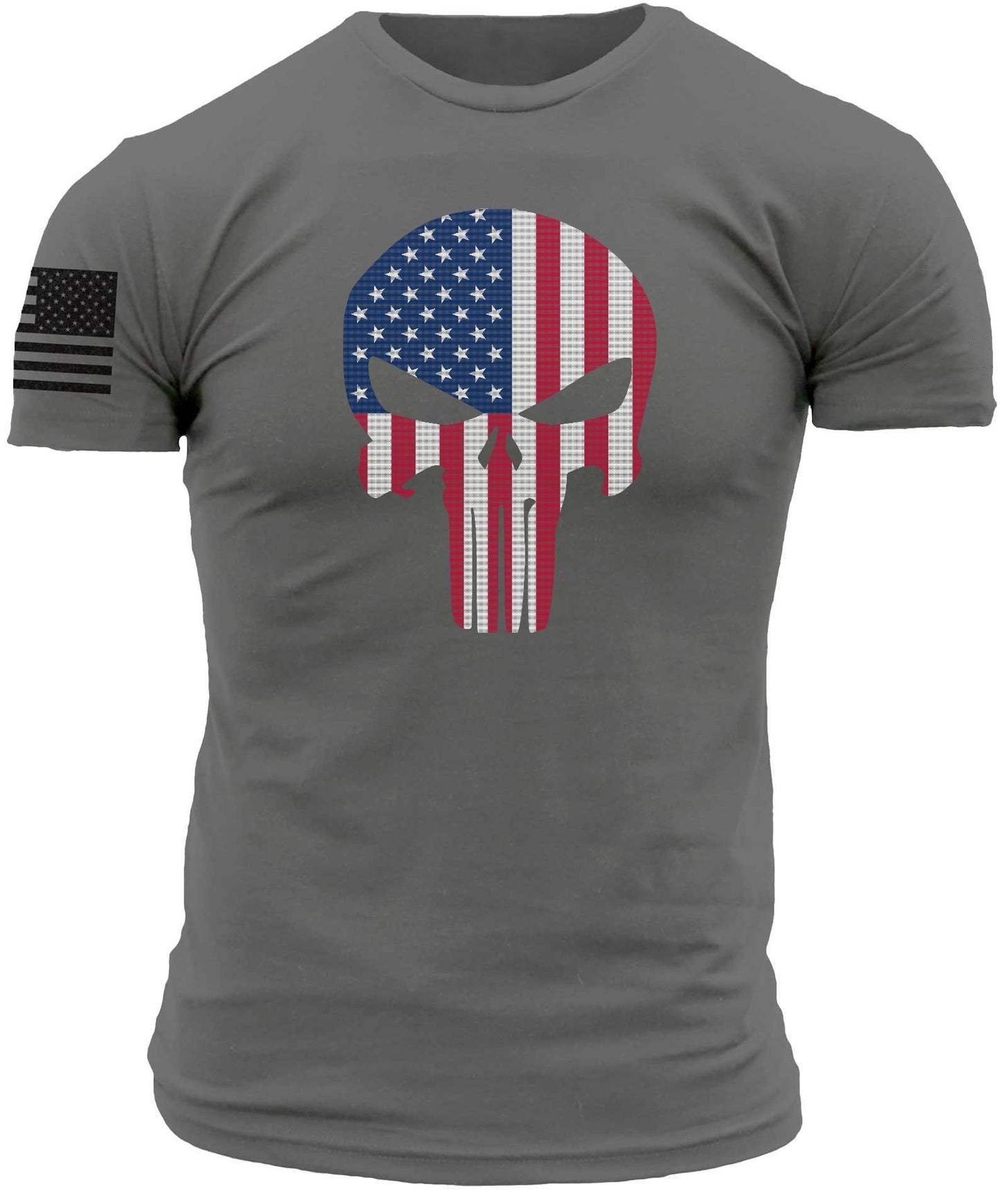 Patriotic Flag USA Skull T-Shirt