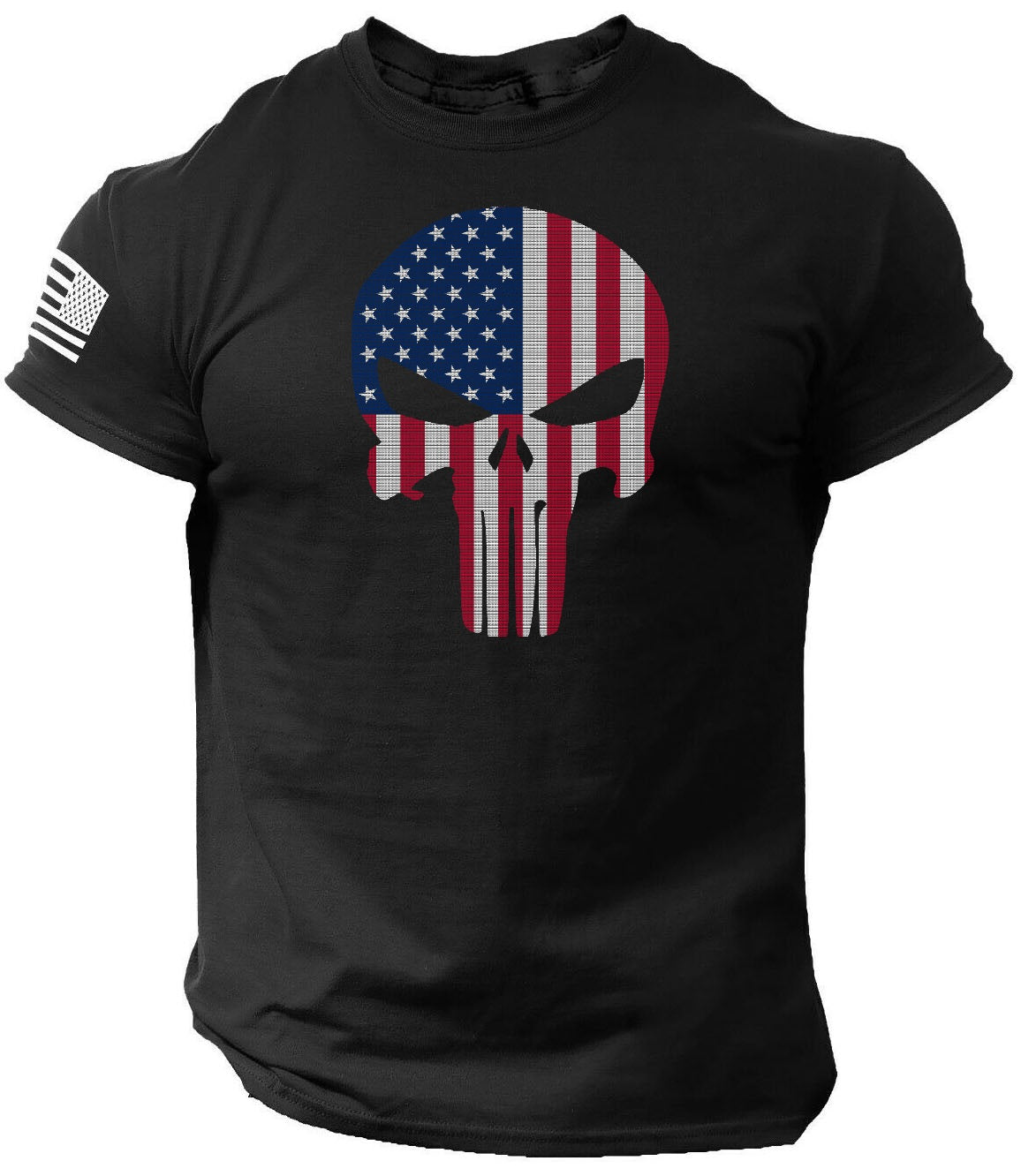 Patriotic Flag USA Skull T-Shirt