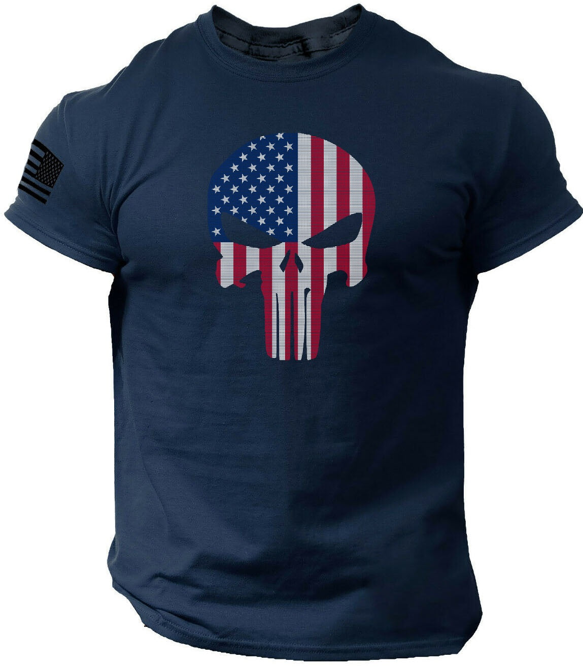 Patriotic Flag USA Skull T-Shirt