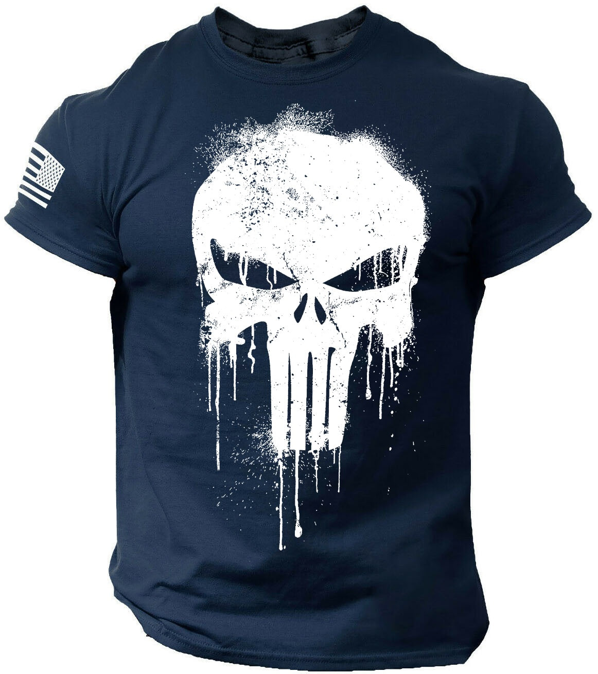 Patriotic Skull dropped T-Shirt