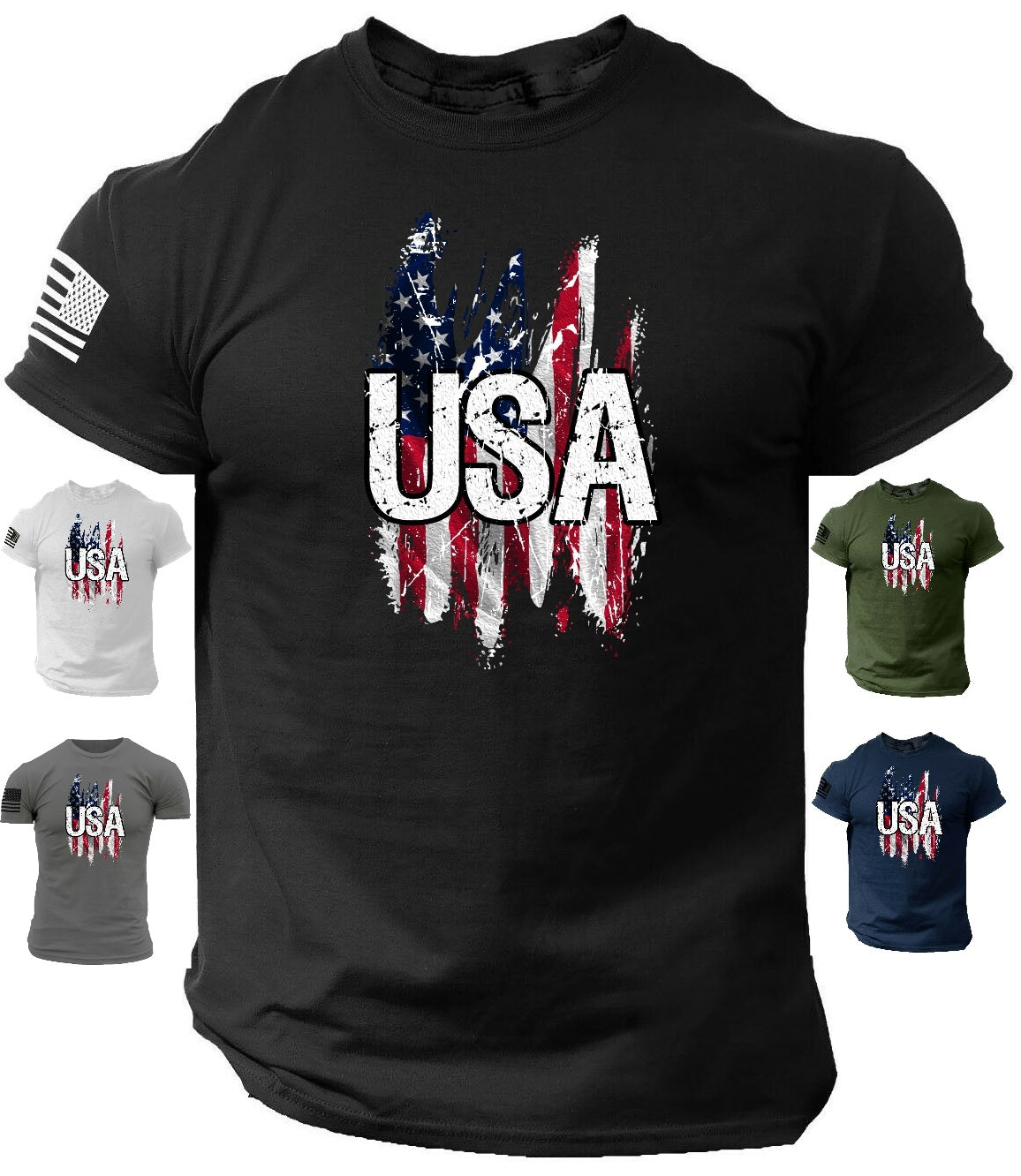 American flag Patriotic USA T shirt